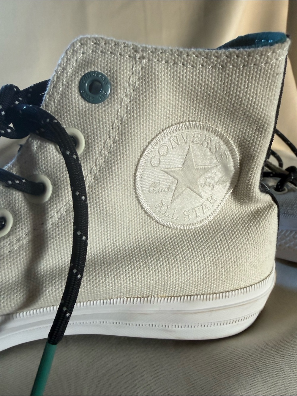 Converse Kids High-Top Sneakers in White with Black Laces